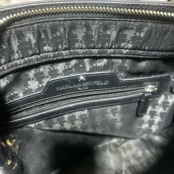 Karl Lagerfeld Blue/Black Multi Color "Karl & Cat" Tote Bag - Picture 8 of 11